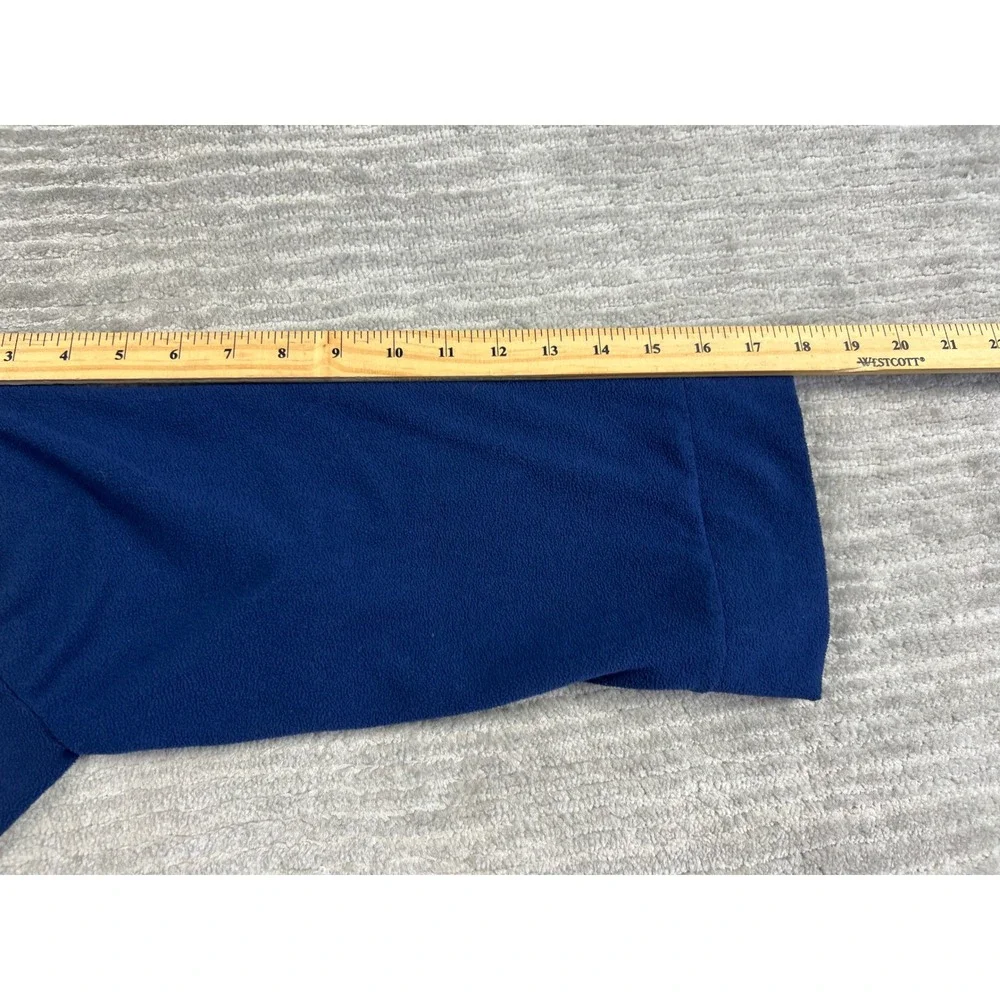 Cherokee Robe Kids Medium 8-10 Navy Blue Green Fleece Sleepwear Shawl Collar Tie